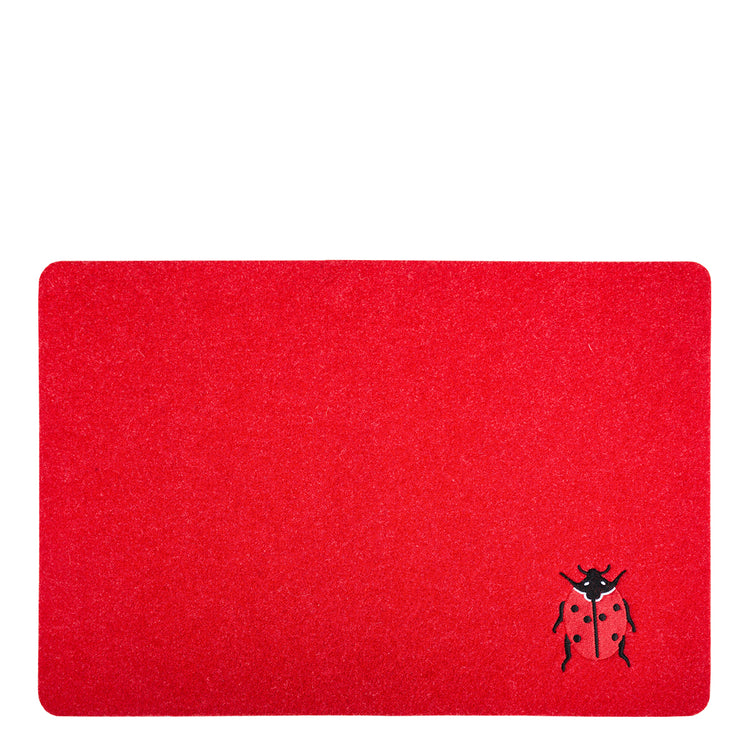 Tischset aus Filz, rot