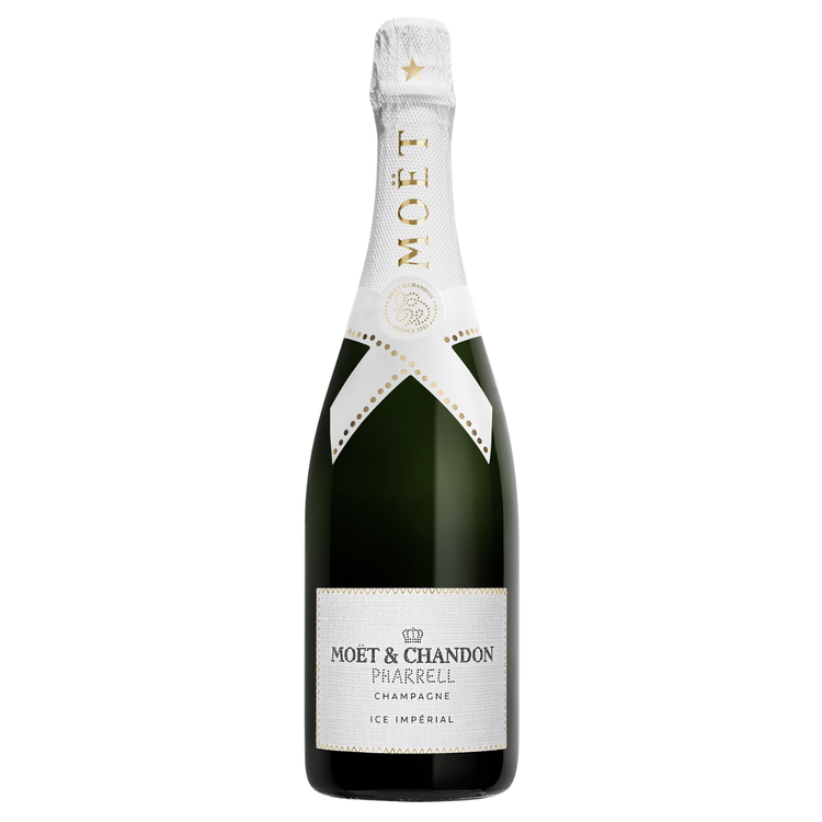 Limitierte Moët & Chandon Ice Impérial Pharrell Williams Champagnerflasche mit Riviera-Design