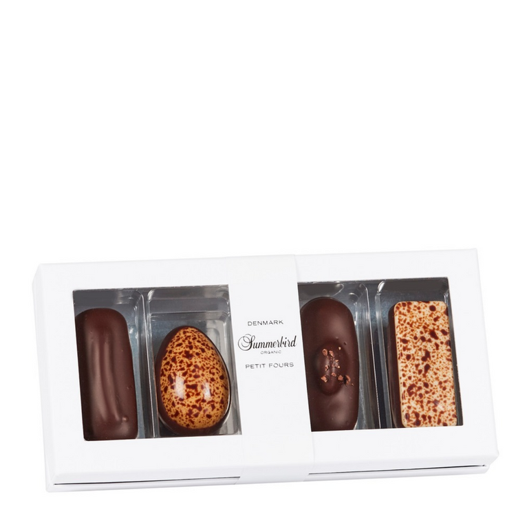 Bio Petit Four Geschenkbox, 4 Pralinen