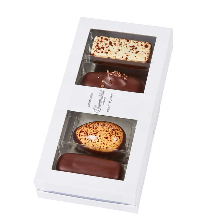 Bio Petit Four Geschenkbox, 4 Pralinen